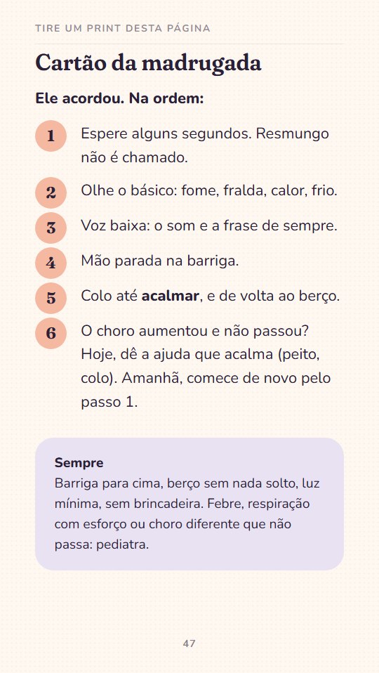 Página 47 do guia: cartão da madrugada